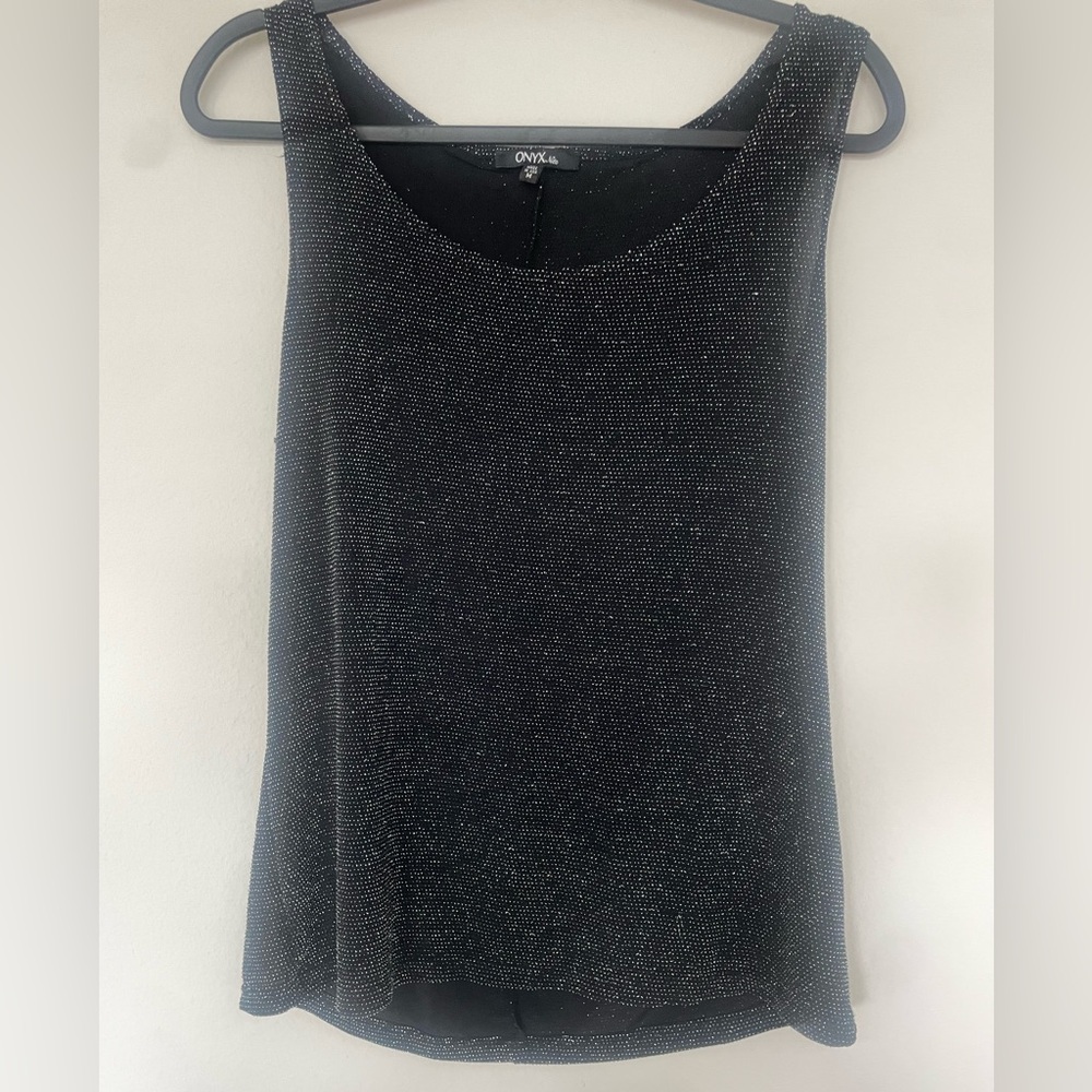 Black Sparkle Women's Top - Vintage